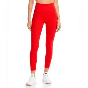 Solid & Striped High Tide Fitness Workout Athletic Leggings Women's M Ruby Red